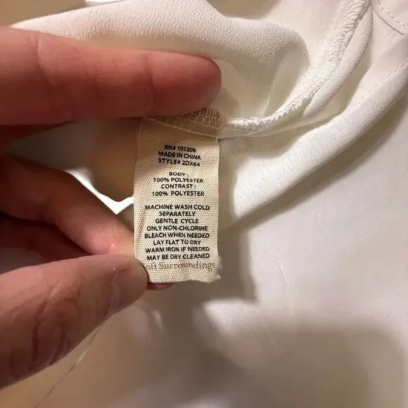 Soft Surroundings Lorenza White Embroidered Puff Sleeve Blouse Women’s XL - Picture 12 of 12